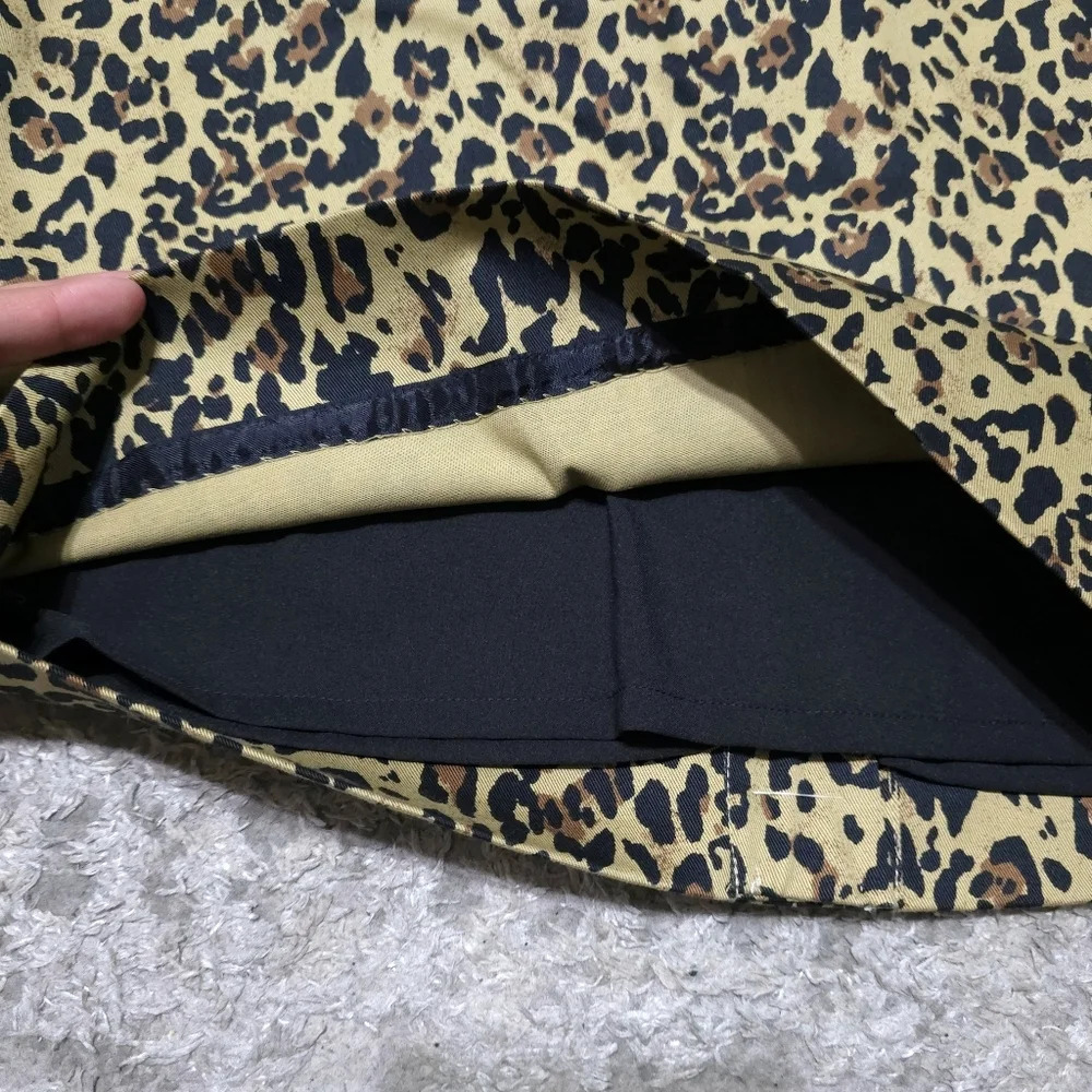 J CREW No. 2 Pencil Skirt in Leopard Print Bi-stretch Cotton Elastane, Lined, 2P - Picture 4 of 16